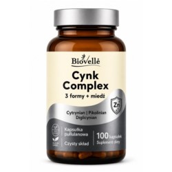 Biovelle Cynk Complex 3 formy + miedź 100 k
