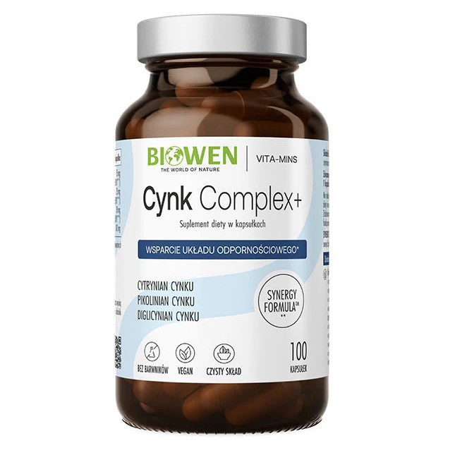 Biowen Cynk Zinc 3 x Immunity 100 kapsułek Biowen Cynk Zinc 3 x Immunity 100 kapsułek
