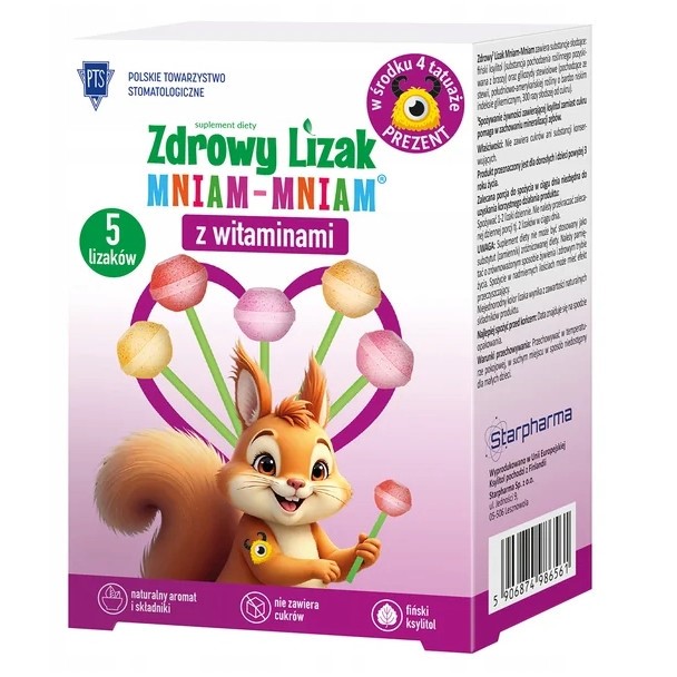 Starpharma Zdrowy Lizak Mniam Mniam Z Witamin 4+1