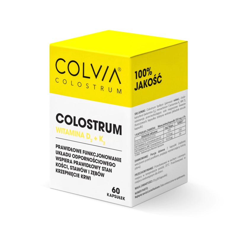 Colvita Colostrum Witamia D3 + K2 60 szt