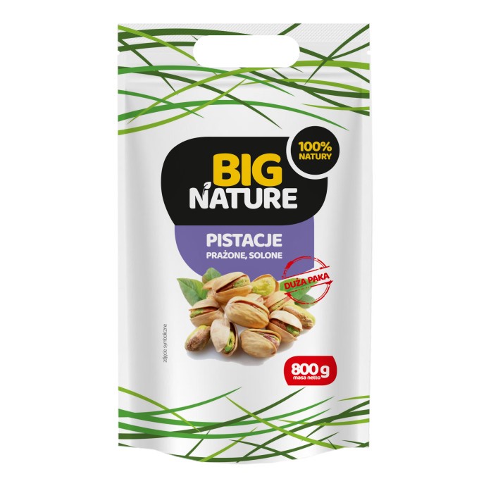 Big Nature Pistacje pistacja prażone solone  800