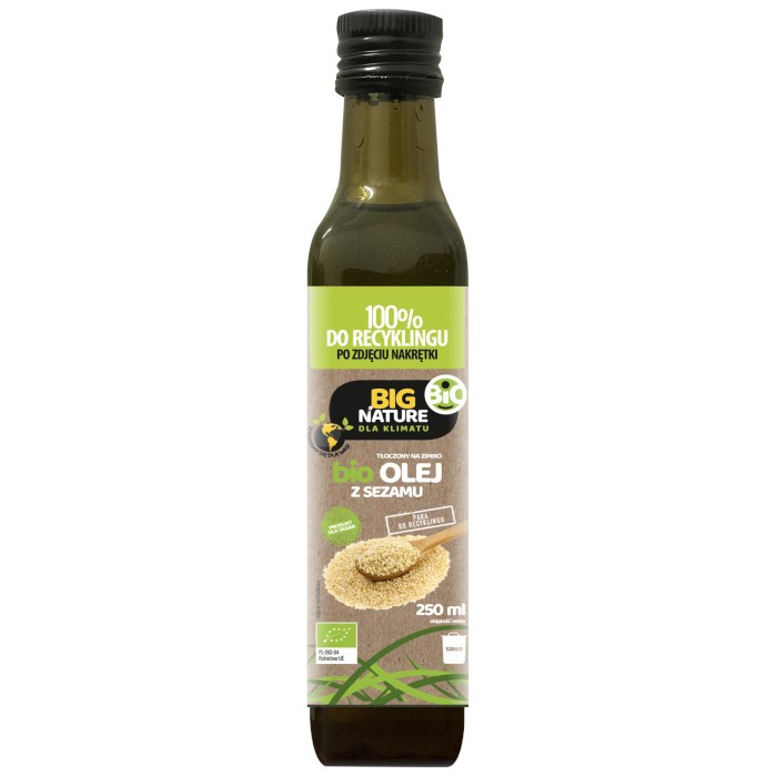 Big Nature Olej sezamowy 250 ml BIO Big Nature Olej sezamowy 250 ml BIO