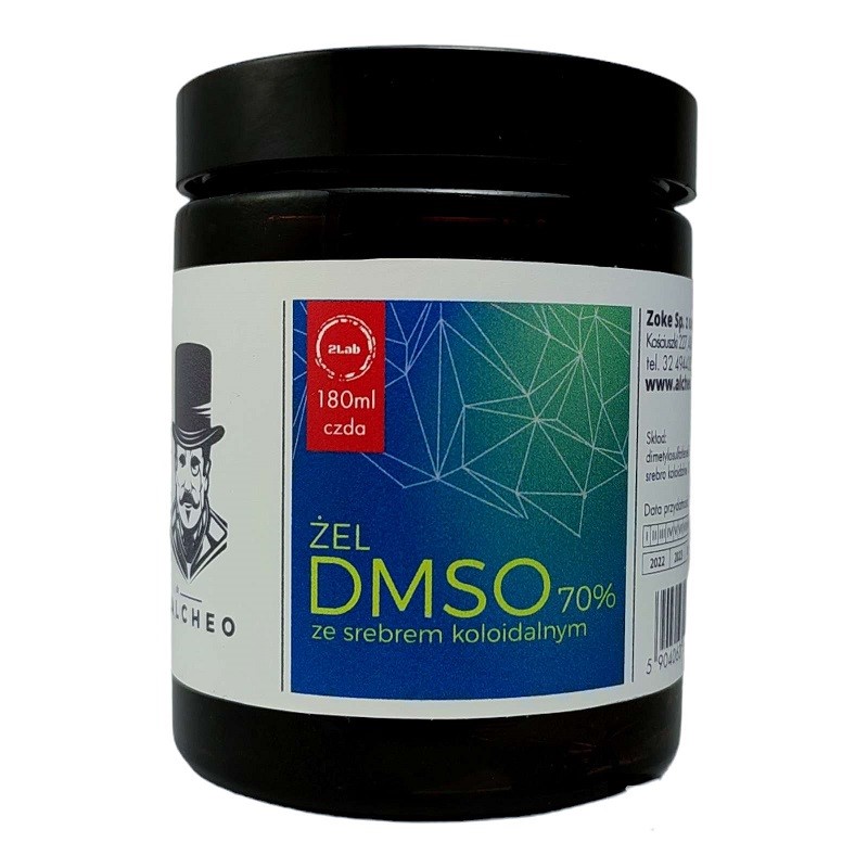ZOKE Żel DMSO 70% z nanosrebrem 100 ppm 180 ml ZOKE Żel DMSO 70% z nanosrebrem 100 ppm 180 ml