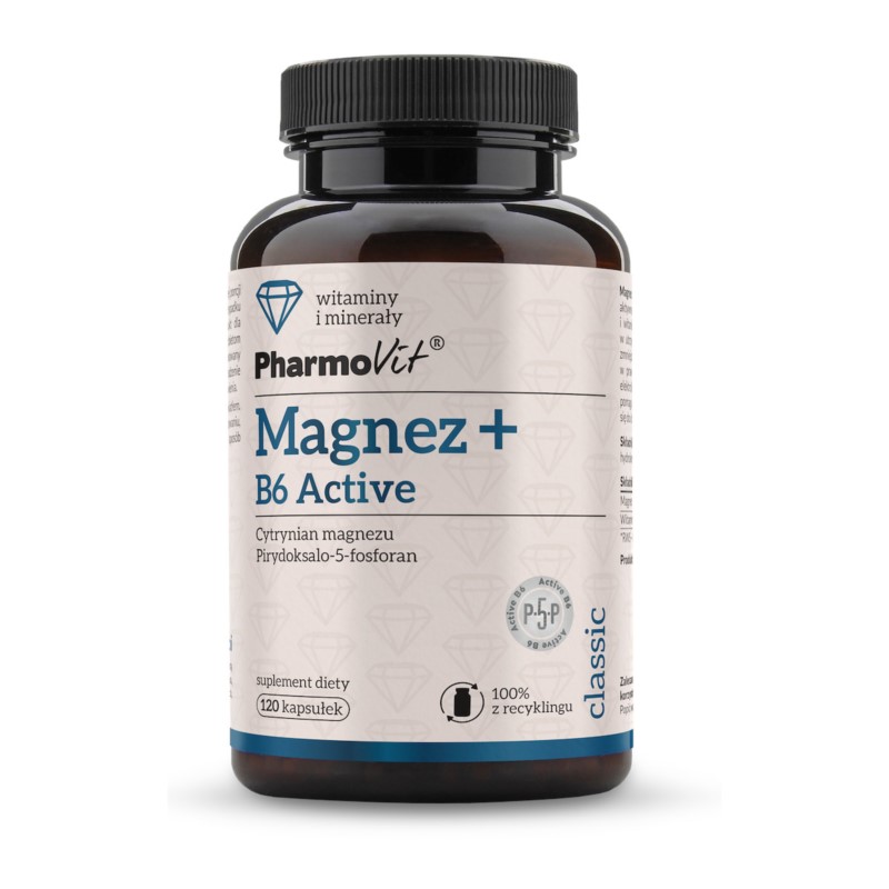 Pharmovit Cynk Magnez B6 Activ 120 kapsułek Pharmovit Cynk Magnez B6 Activ 120 kapsułek