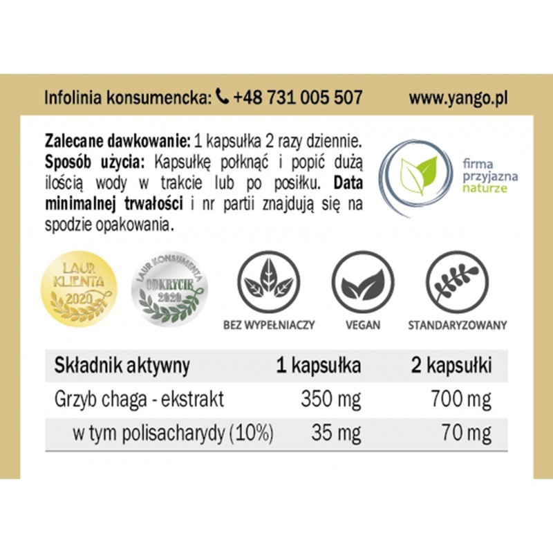 Yango Chaga 90 Kapsułek