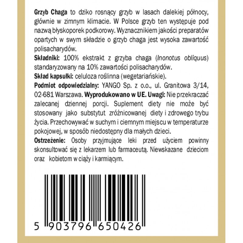 Yango Chaga 90 Kapsułek