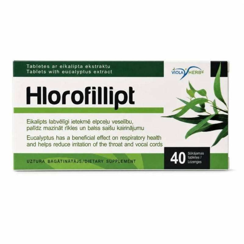 Chlorofillipt 40 tabletek do ssania z eukaliptusa