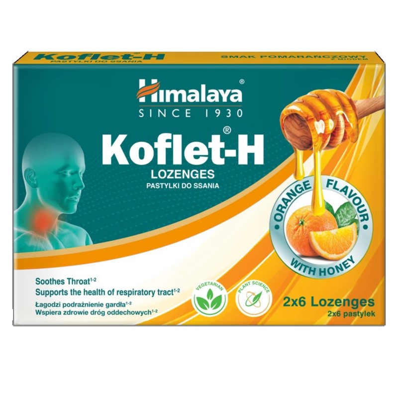 Himalaya Koflet-H Tabletki Do Ssania Pomarańcza12S Himalaya Koflet-H Tabletki Do Ssania Pomarańcza12S