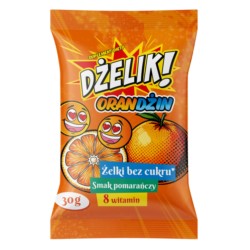 Dżelik! ORANDŻIN Żelki bez cukru pomarańczowe