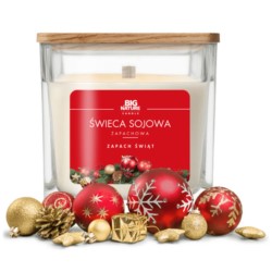 Big Nature Świeca Sojowa ZAPACH ŚWIĄT 205 g