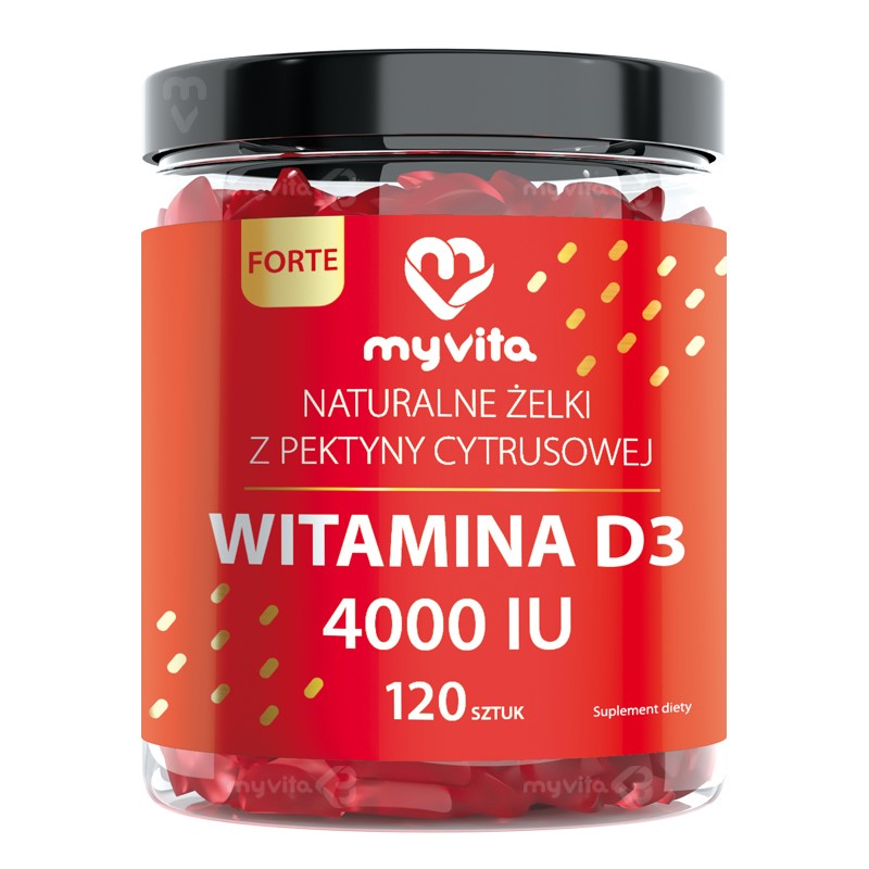 Myvita Żelki Naturalne Witamina D 4000 120 szt. Myvita Żelki Naturalne Witamina D 4000 120 szt.
