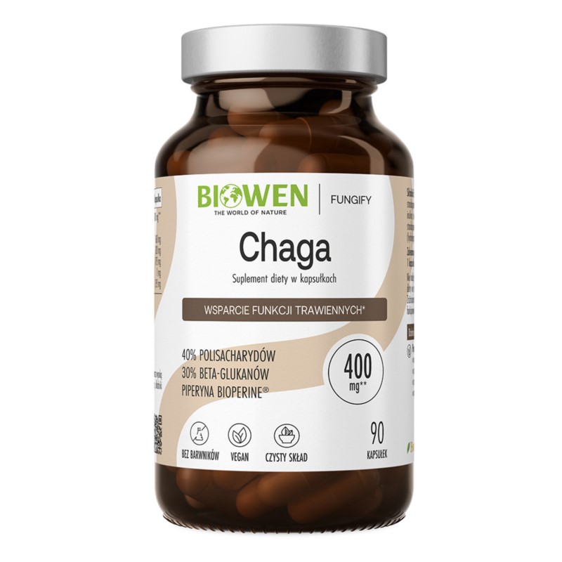 Biowen Chaga 400 mg 90 kapsułek