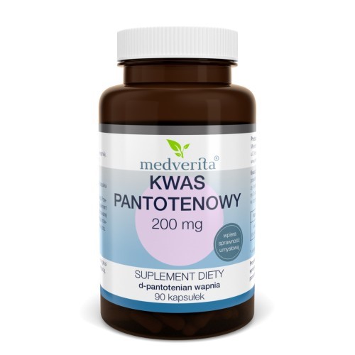 Medverita Kwas Pantotenowy 200 mg 90 kap Medverita Kwas Pantotenowy 200 mg 90 kap