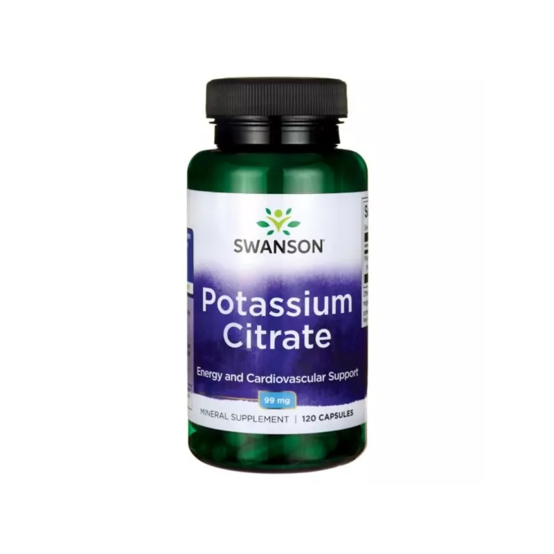 SWANSON CYTRYNIAN POTASU 99MG/120 KAPS. SWANSON CYTRYNIAN POTASU 99MG/120 KAPS.