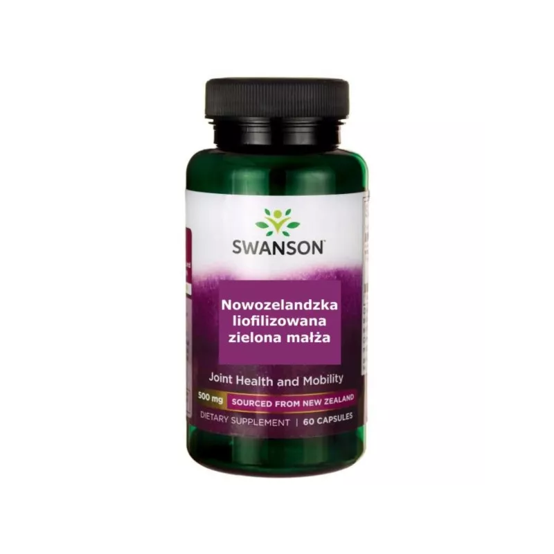 SWANSON NOWOZEL. LIOFIL. ZIELONA MAŁŻA500MG/60 KAP SWANSON NOWOZEL. LIOFIL. ZIELONA MAŁŻA500MG/60 KAP