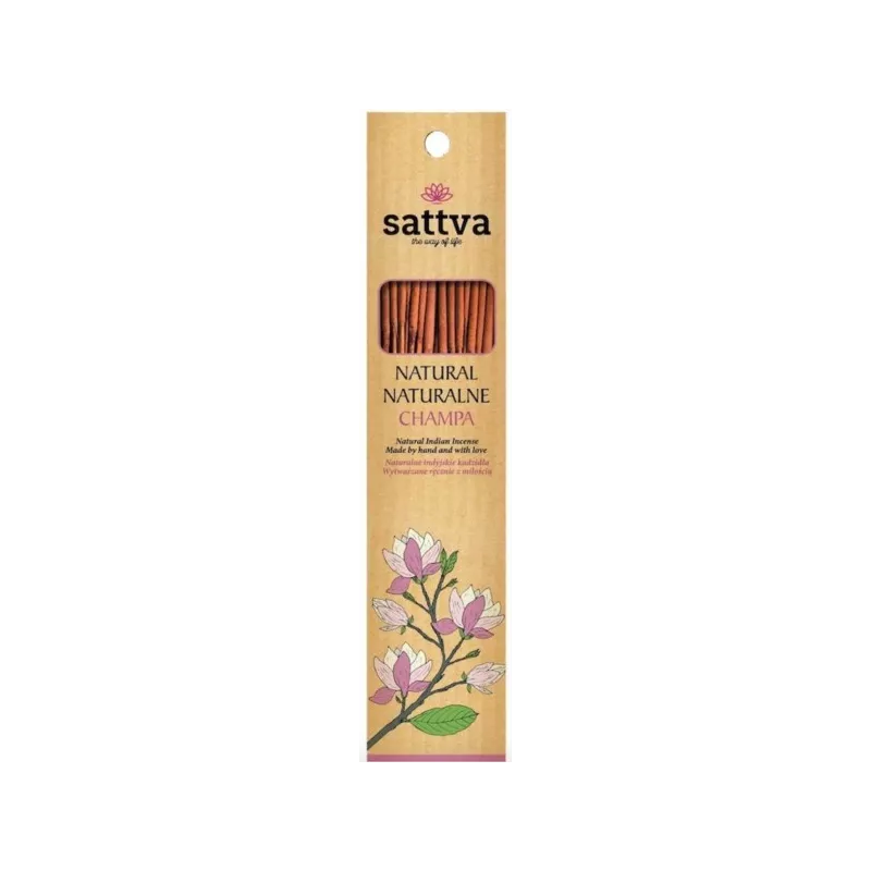 SATTVA INSENCE CHAMPA NATURALNE - KADZIDŁA 30G EKO SATTVA INSENCE CHAMPA NATURALNE - KADZIDŁA 30G EKO