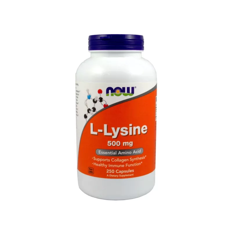 NOW FOODS L-LIZYNA 500MG 250 KAPS.