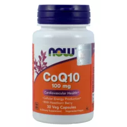 NOW FOODS KOENZYM Q10 100MG+GŁÓG 30 K