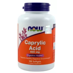 NOW FOODS KWAS KAPRYLOWY 600MG/100 KAPS.
