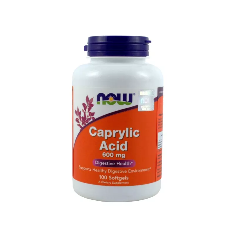 NOW FOODS KWAS KAPRYLOWY 600MG/100 KAPS.