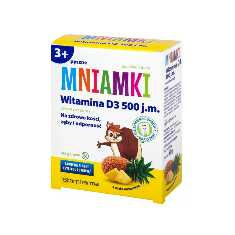STARPHARMA WITAMINA D3 MNIAMKI DO SSANIA 60 PAS STARPHARMA WITAMINA D3 MNIAMKI DO SSANIA 60 PAS