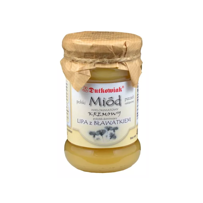 DUTKOWIAK MIÓD LIPA Z BŁAWATKIEM 400G DUTKOWIAK MIÓD LIPA Z BŁAWATKIEM 400G