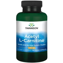 SWANSON ALC ACETYL L-KARNITYNY 500MG 100KAPS.