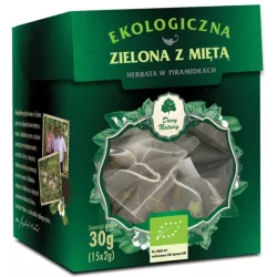 DARY NATURY HERBATA ZIELONA Z MIĘTĄ EKO 15X2G