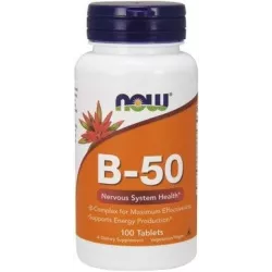 NOW FOODS B-50 KOMPLEKS WITAMIN B 100 TABL.