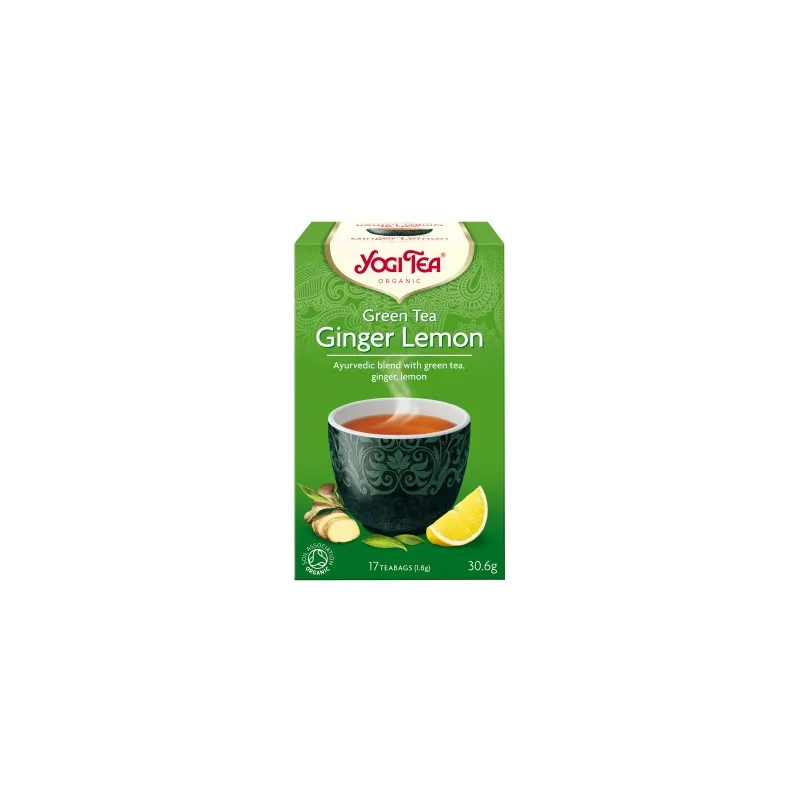 YOGI TEA HERBATA GREEN TEA GINGER LEMON BIO17x1,8G YOGI TEA HERBATA GREEN TEA GINGER LEMON BIO17x1,8G