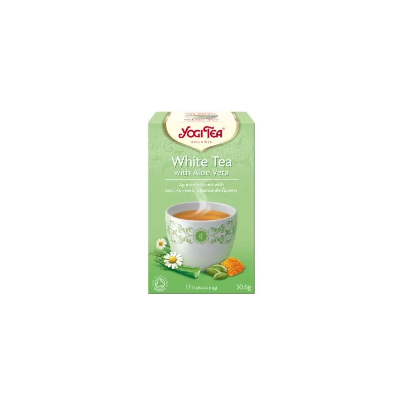 YOGI TEA HERBATA WHITE TEA WITH ALOE BIO 17x1,8G YOGI TEA HERBATA WHITE TEA WITH ALOE BIO 17x1,8G
