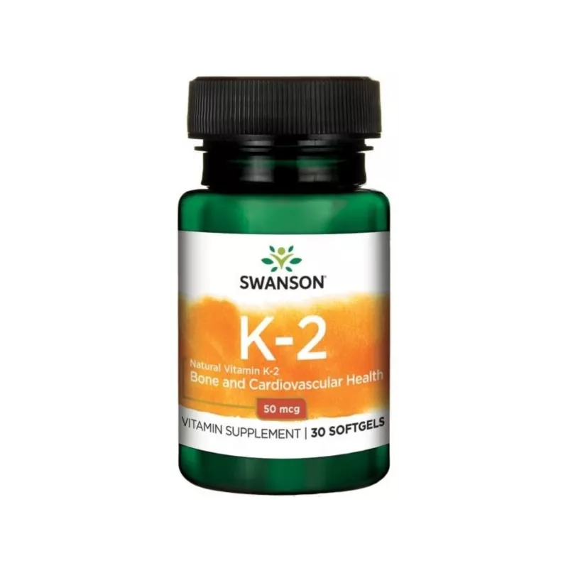 SWANSON WITAMINA K2 NATURALNA 50MCG 30 KAPS. ŻEL. SWANSON WITAMINA K2 NATURALNA 50MCG 30 KAPS. ŻEL.