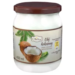 OLVITA OLEJ KOKOSOWY ZIMNOTŁOCZONY 450 ML OLVITA OLEJ KOKOSOWY ZIMNOTŁOCZONY 450 ML