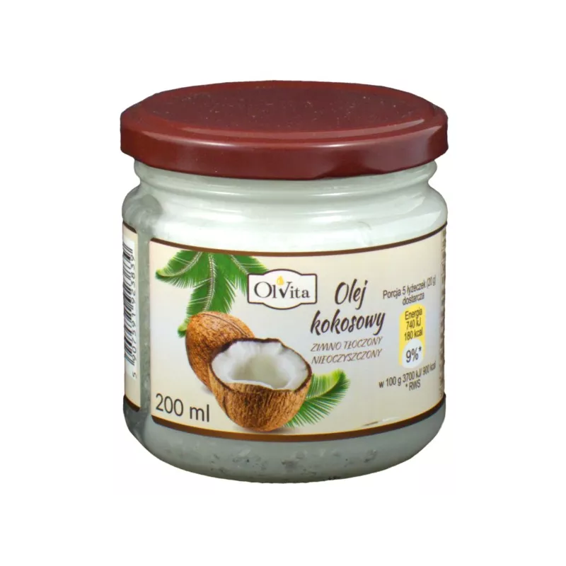 OLVITA OLEJ KOKOSOWY ZIMNOTŁOCZONY 200ML OLVITA OLEJ KOKOSOWY ZIMNOTŁOCZONY 200ML