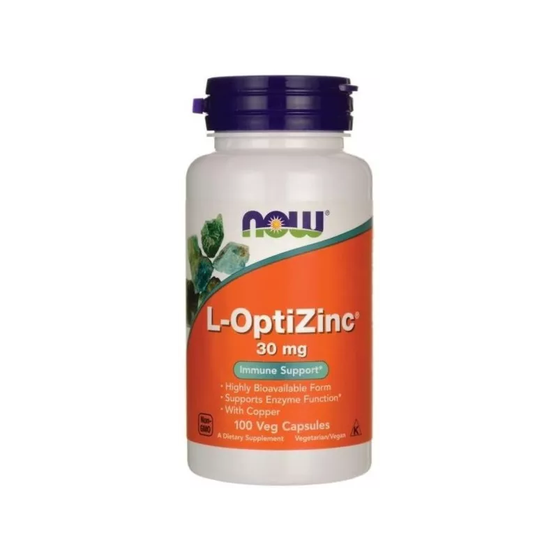 NOW FOODS L-OPTIZINC 30MG 100KAPS.