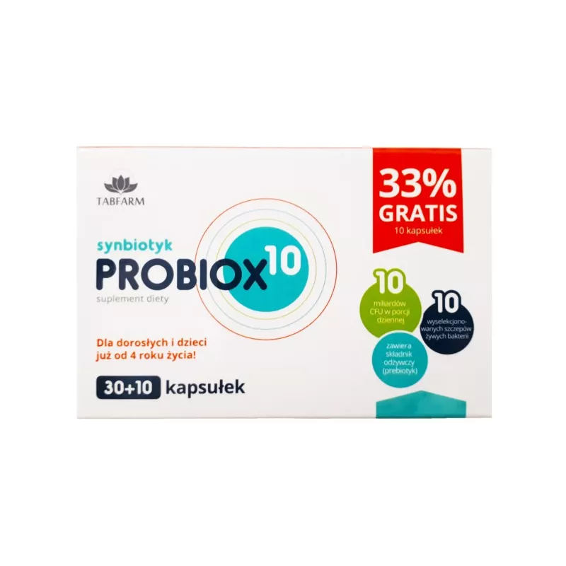 VIRDE SYNBIOTYK PROBIOX10 40 KAPS.
