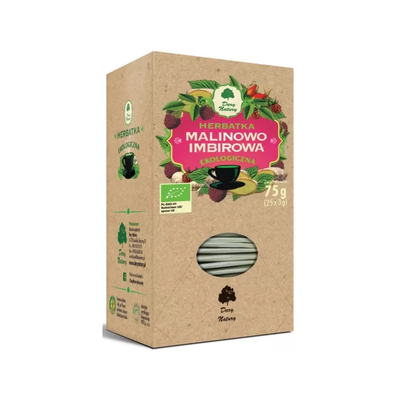 DARY NATURY MALINOWO-IMBIROWA EKO 25X3G DARY NATURY MALINOWO-IMBIROWA EKO 25X3G