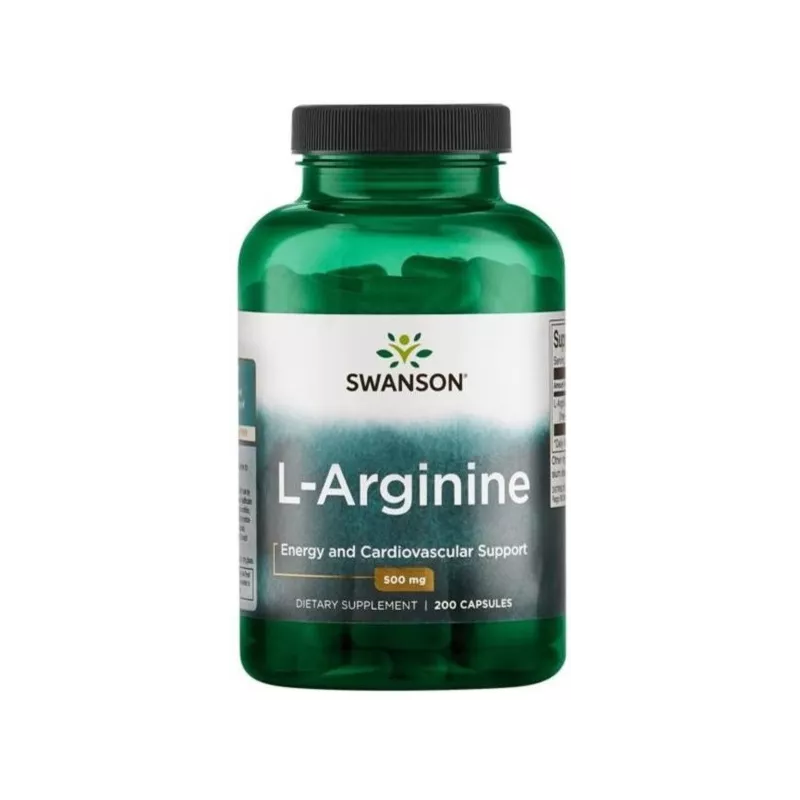 SWANSON L-ARGININA 500MG/200KAPS. SWANSON L-ARGININA 500MG/200KAPS.