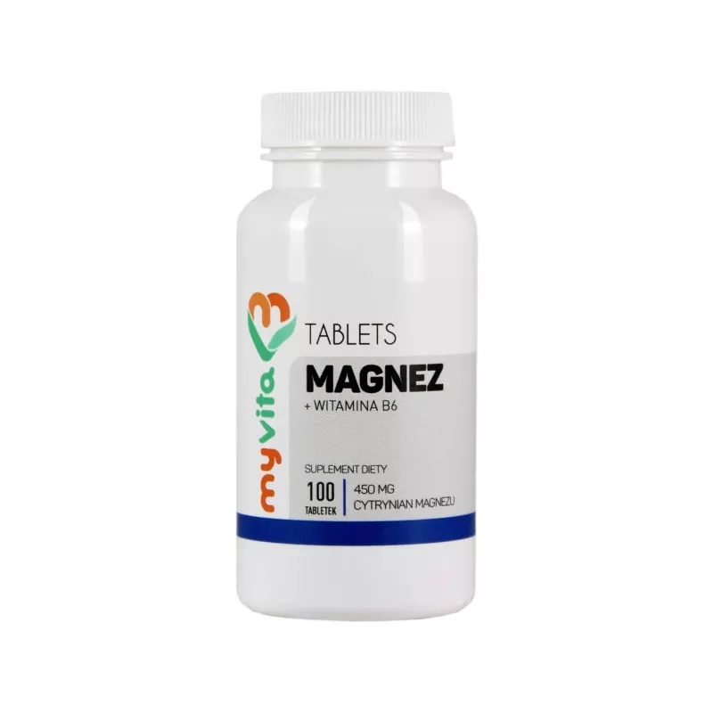 MYVITA MAGNEZ +B6 CYTRYNIAN MAGNEZU 450MG 100TABL.