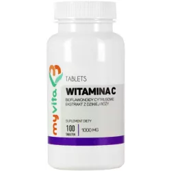 MYVITA WITAMINA C DZIKA RÓŻA BIOFLAWONOIDAMI 100T