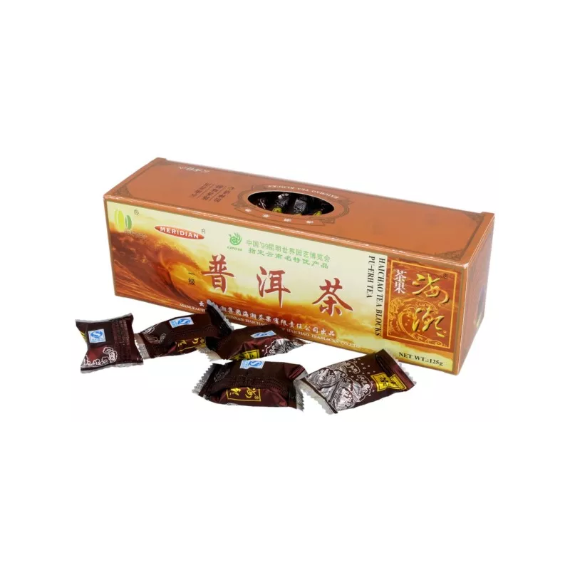 MERIDIAN HERBATA PU-ERH CZERWONA W KOSTKACH 125G