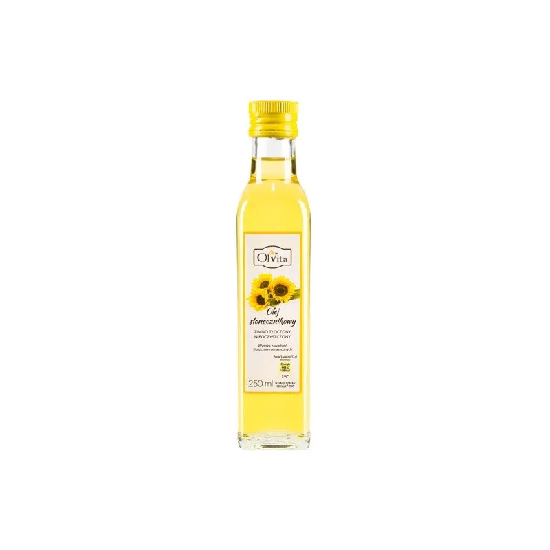 OLVITA OLEJ SŁONECZNIKOWY ZIMNO TŁOCZONY 250ML