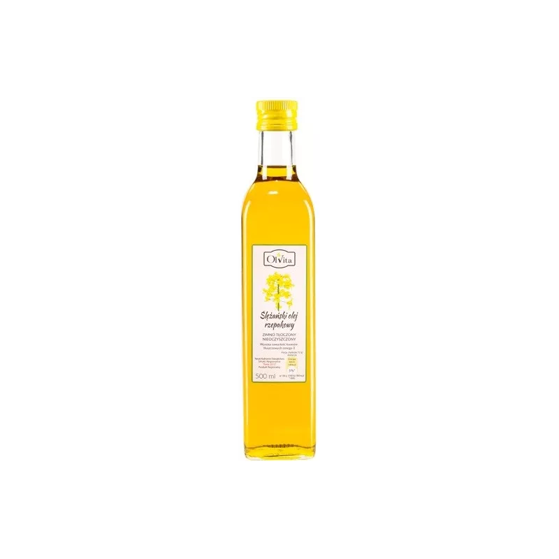 OLVITA OLEJ RZEPAKOWY ZIMNO TŁOCZONY 500ML