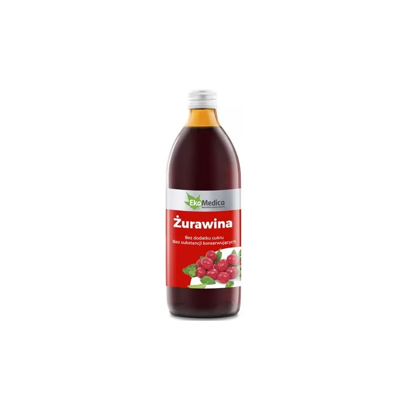 EKAMEDICA ŻURAWINA 500mL SOK 100%