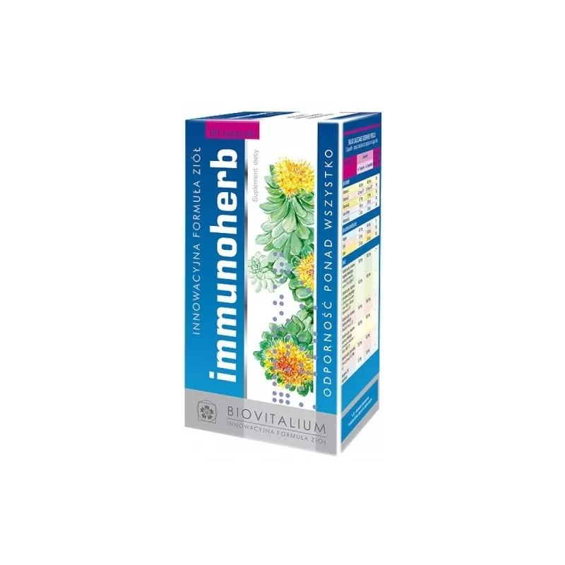 BIOVITALIUM IMMUNOHERB ODPORNOŚĆ 60 KAPS. BIOVITALIUM IMMUNOHERB ODPORNOŚĆ 60 KAPS.