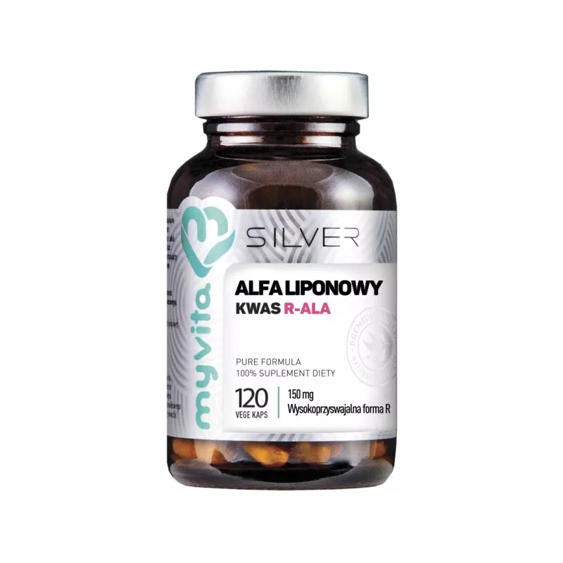 MYVITA SILVER 100% KWAS ALFALIPONOWY R-ALA 120 KAP MYVITA SILVER 100% KWAS ALFALIPONOWY R-ALA 120 KAP