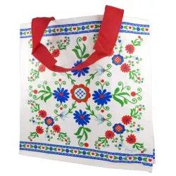 TORBA Z PP MINI FOLKLOR BIAŁY MOTYW TORBA Z PP MINI FOLKLOR BIAŁY MOTYW