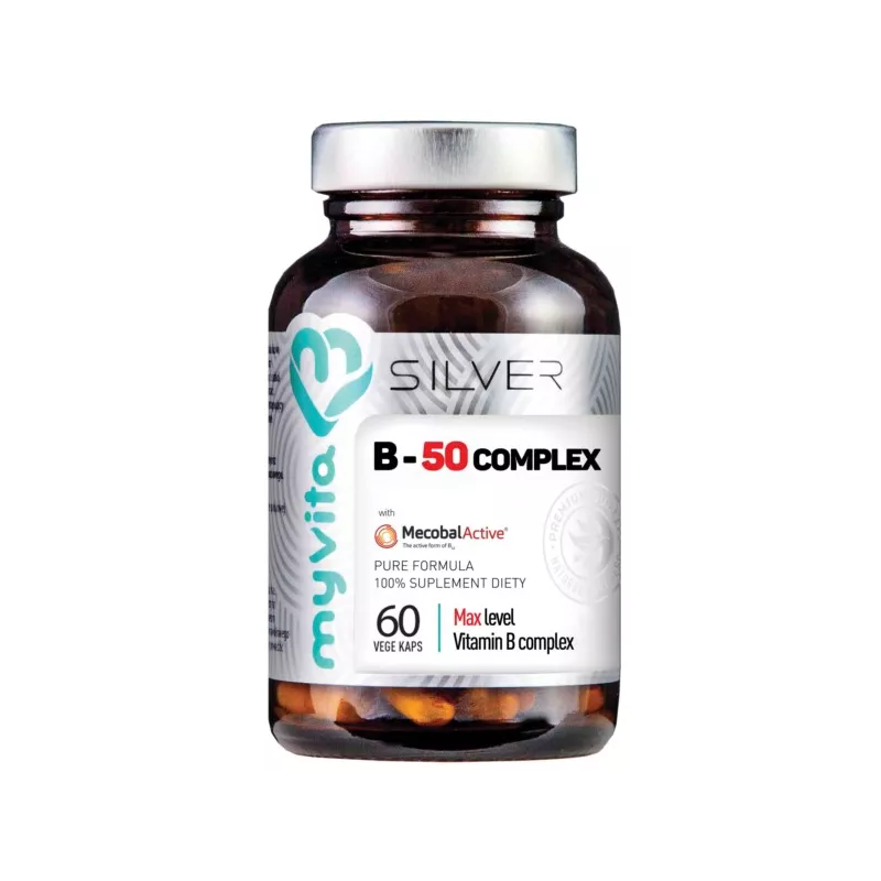 MYVITA SILVER WITAMINA B-50 COMPLEX 60 KAPS. MYVITA SILVER WITAMINA B-50 COMPLEX 60 KAPS.