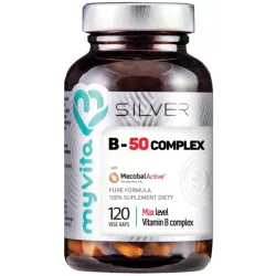 MYVITA SILVER WITAMINA B-50 COMPLEX 120 KAPS. MYVITA SILVER WITAMINA B-50 COMPLEX 120 KAPS.