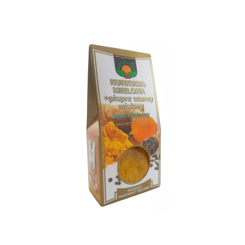 NATURA WITA KURKUMA MIELONA Z PIEPRZEM CZARNYM 50G NATURA WITA KURKUMA MIELONA Z PIEPRZEM CZARNYM 50G
